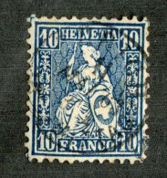 3840  Swiss 1862   Mi.#23  (o)  Scott #44  Cat. 1.€ -Offers Welcome!- - Used Stamps