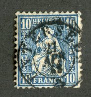 3842  Swiss 1862   Mi.#23  (o)  Scott #44  Cat. 1.€ -Offers Welcome!- - Used Stamps