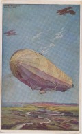 Zeppelin,allemagne ,berlin,aérostat Dirigeable Rigide De Fabrication Allemande,avion,1918 - Dirigeables