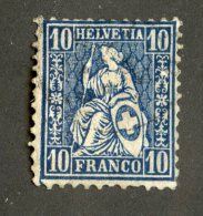 3845  Swiss 1862   Mi.#23  (o)  Scott #44  Cat. 1.€ -Offers Welcome!- - Used Stamps