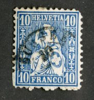 3846  Swiss 1862   Mi.#23  (o)  Scott #44  Cat. 1.€ -Offers Welcome!- - Used Stamps