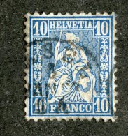 3847  Swiss 1862   Mi.#23  (o)  Scott #44  Cat. 1.€ -Offers Welcome!- - Used Stamps