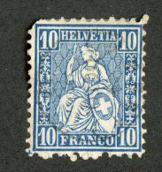 3848  Swiss 1862   Mi.#23  (o)  Scott #44  Cat. 1.€ -Offers Welcome!- - Used Stamps