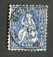 3849  Swiss 1862   Mi.#23  (o)  Scott #44  Cat. 1.€ -Offers Welcome!- - Oblitérés