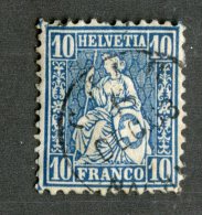 3850  Swiss 1862   Mi.#23  (o)  Scott #44  Cat. 1.€ -Offers Welcome!- - Used Stamps