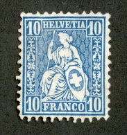 3851  Swiss 1862   Mi.#23  (*)  Scott #44  Cat. 600.€ -Offers Welcome!- - Unused Stamps