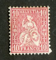 3854  Swiss 1867   Mi.#30 *  Scott #53  Cat. 8.€ -Offers Welcome!- - Ungebraucht