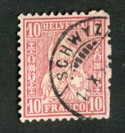 3857  Swiss 1867   Mi.#30 (o)  Scott #53  Cat. 2.€ -Offers Welcome!- - Oblitérés