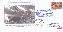 FM3954 WHALES HUNTING IN SPITZBERGEN POSTAR STATIONERY CONCORDANTE ROMANIA 2006 - Walvissen