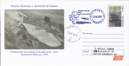 FM3959 WHALES HUNTING IN NORTH PACIFIC POSTAL STATIONERY CONCORDANTE ROMANIA 2006 - Whales