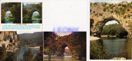 4  CPM  De  L´ARDECHE  (07) - Les GORGES - PONT D'ARC - Vallon Pont D'Arc