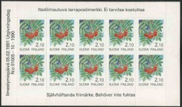 1991 Finlandia, Piante E Fiori Minifoglio Adesivo, Serie Completa Nuova (**) - Nuevos