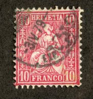 3861  Swiss 1867   Mi.#30 (o)  Scott #53  Cat. 2.€ -Offers Welcome!- - Gebraucht