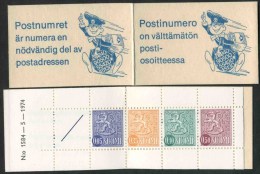 1974 Finlandia, Valori Ordinaria, Libretto, Serie Completa Nuova (**) - Markenheftchen