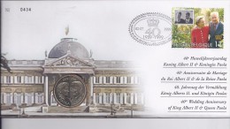 Belgie - Belgique Numisletter 2828 40e Huwelijksverjaardag Koning Albert II En Koningin Paola 1999 - Numisletter