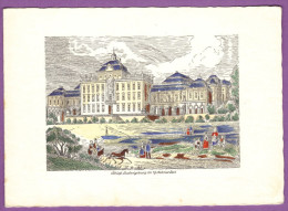Schloss LUDWIGSBURG Im 19. Jahrhundert  Gravure Ancienne Carte Double Circulé 1958 - Ludwigsburg