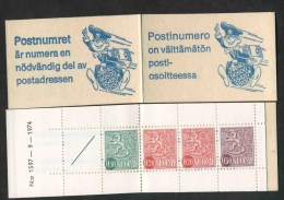 1974 Finlandia, Valori Ordinaria, Libretto, Serie Completa Nuova (**) - Postzegelboekjes