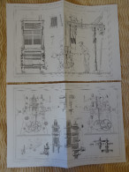 MACHINE A LIRE ET PIQUER LE PAPIER CONTINU POUR JACQUART, PAR M. FRANCOIS DURAND Publication Industrielle - Macchine