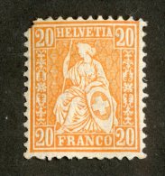 3949  Swiss 1881   Mi.#40 *fault  Scott #64  Cat. .60€ -Offers Welcome!- - Unused Stamps