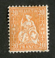 3952  Swiss 1881   Mi.#40 *fault  Scott #64  Cat. .60€ -Offers Welcome!- - Unused Stamps