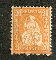 3959  Swiss 1881   Mi.#40 *  Scott #64  Cat. .60€ -Offers Welcome!- - Unused Stamps