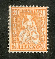 3963  Swiss 1881   Mi.#40 *  Scott #64  Cat. .60€ -Offers Welcome!- - Unused Stamps