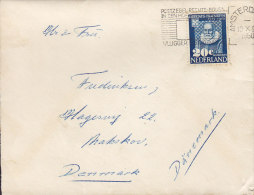 Netherlands Slogan AMSTERDAM 1950 Cover Brief To NAKSKOV Denmark Jan Van Hout Universität Leiden Stamp - Brieven En Documenten