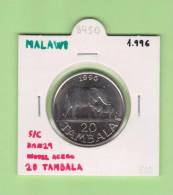 MALAWI   20  TAMBALA  1.996   NIQUEL  ACERO   KM#29    SC/UNC      DL-8450 - Malawi
