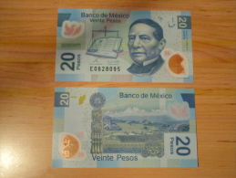 MEXICO  20 PESOS 3-5-2.010 2010 P#122e New Var. Polymero Serie N  SC/UNC/PLANCHA  T-DL-10.478 - México