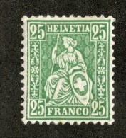 3975  Swiss 1867   Mi.#32 *  Scott #55  Cat. 2.€ -Offers Welcome!- - Unused Stamps