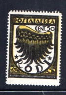 RODI 1934 POSTA AEREA - CENT 50 NUOVO MNH** - Egée (Rodi)