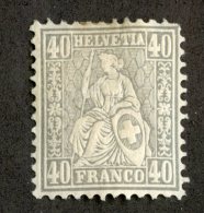 4028  Swiss 1867   Mi.#34 *  Scott #58  Cat. 2.€ -Offers Welcome!- - Unused Stamps