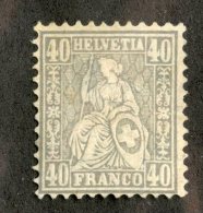 4035  Swiss 1881   Mi.#42 (*)  Scott #66  Cat. 2.€ -Offers Welcome!- - Unused Stamps