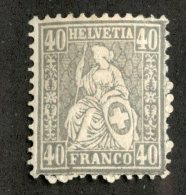 4037  Swiss 1881   Mi.#42 (*)  Scott #66  Cat. 2.€ -Offers Welcome!- - Unused Stamps