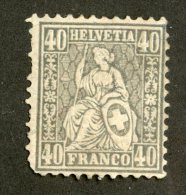 4045  Swiss 1881   Mi.#42 (*)  Scott #66  Cat. 2.€ -Offers Welcome!- - Unused Stamps