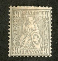 4045  Swiss 1881   Mi.#42 *  Scott #66  Cat. 2.€ -Offers Welcome!- - Unused Stamps