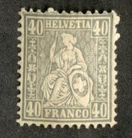 4048  Swiss 1881   Mi.#42 *  Scott #66  Cat. 2.€ -Offers Welcome!- - Unused Stamps