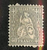 4052  Swiss 1881   Mi.#42 *  Scott #66  Cat. 2.€ -Offers Welcome!- - Unused Stamps