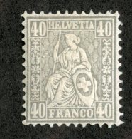 4060  Swiss 1881   Mi.#42 *  Scott #66  Cat. 2.€ -Offers Welcome!- - Unused Stamps