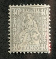 4061  Swiss 1881   Mi.#42 *  Scott #66  Cat. 2.€ -Offers Welcome!- - Neufs