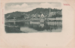 Litho AK Sächsische Schweiz Wehlen Pötzscha Fähre Restaurant Elbterasse Dampfer Stadt Wehlen Bei Rathen Pirna Königstein - Wehlen