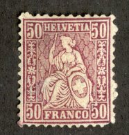 4091  Swiss 1881   Mi.#43 *  Scott #67  Cat. 15.€ -Offers Welcome!- - Unused Stamps