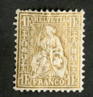 4107  Swiss 1881   Mi.#44 *  Scott #68  Cat. 19.€ -Offers Welcome!- - Unused Stamps