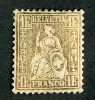 4108  Swiss 1881   Mi.#44 *  Scott #68  Cat. 19.€ -Offers Welcome!- - Unused Stamps