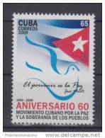 2009.7 CUBA 2009 MNH. 60 ANIV DEL MOVIMIENTO CUBANO POR LA PAZ. PEACE. - Unused Stamps