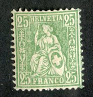 4140  Swiss 1862   Mi.#32b *  Scott #55a  Cat. 40.€ -Offers Welcome!- - Unused Stamps