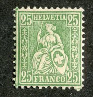 4142  Swiss 1862   Mi.#32b *  Scott #55a  Cat. 40.€ -Offers Welcome!- - Nuovi