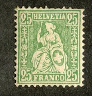 4144  Swiss 1862   Mi.#32b *  Scott #55a  Cat. 40.€ -Offers Welcome!- - Neufs