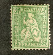 4145  Swiss 1862   Mi.#32b *  Scott #55a  Cat. 40.€ -Offers Welcome!- - Ongebruikt