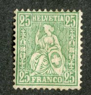 4148  Swiss 1867   Mi.#32a *  Scott #55  Cat. 2.€ -Offers Welcome!- - Unused Stamps